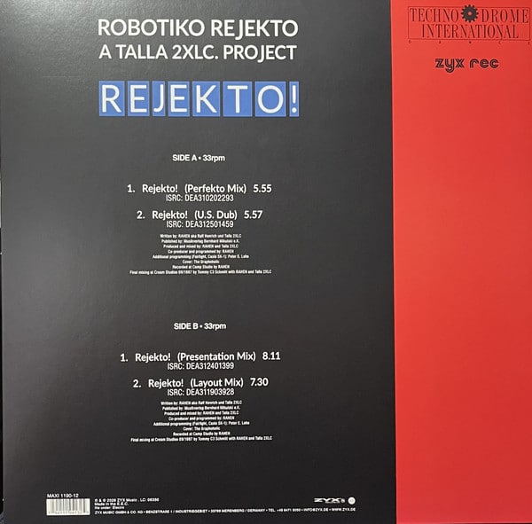 Robotiko Rejekto – Rejekto! 1987>2026 ( Vinilo Rojo y Negro) - Imagen 3