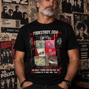 Camiseta negra: TOP EBM -TECHNO-NEW BEAT - TALLA M